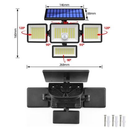 TY12101 Solar Home Wall Light Human Induction Garage Street Lamp Outdoor Courtyard Light(208 LED) - Solar Lights by buy2fix | Online Shopping UK | buy2fix