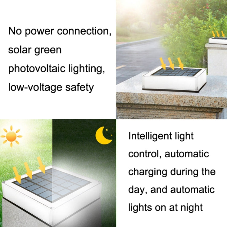 TS-S5306 Outdoor Solar Column Head Lamp IP68 Waterproof Lawn Yard Light, Style: Three Color Switch - Solar Lights by buy2fix | Online Shopping UK | buy2fix