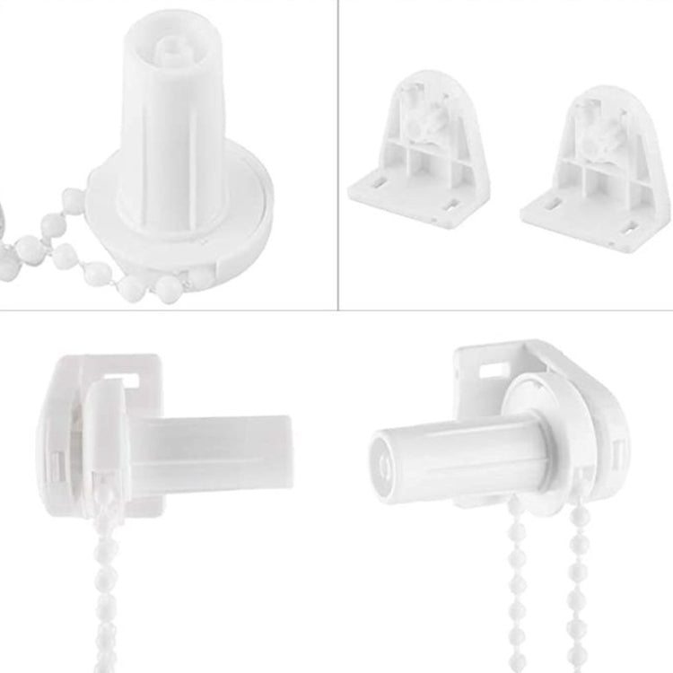 2 Sets 17mm Shutter Curtain Control Head With 2m Pull Beads Chain Set(White) - Curtain Decorative Accessories by buy2fix | Online Shopping UK | buy2fix