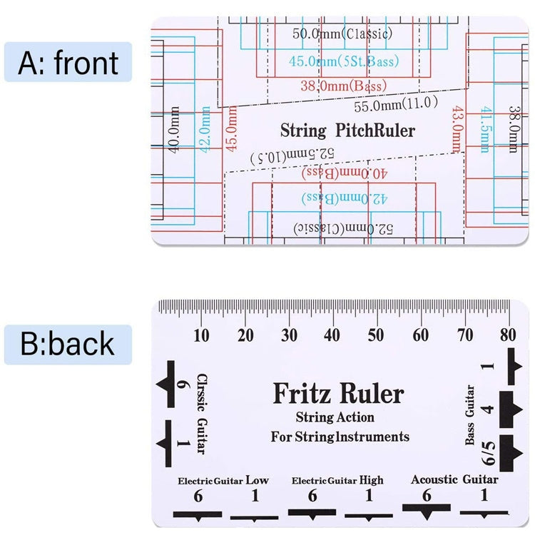 T -Type Guitar Ruler+String High Ruler Guitar Repair Measuring Ruler Tools - Stringed Instruments Accessories by buy2fix | Online Shopping UK | buy2fix