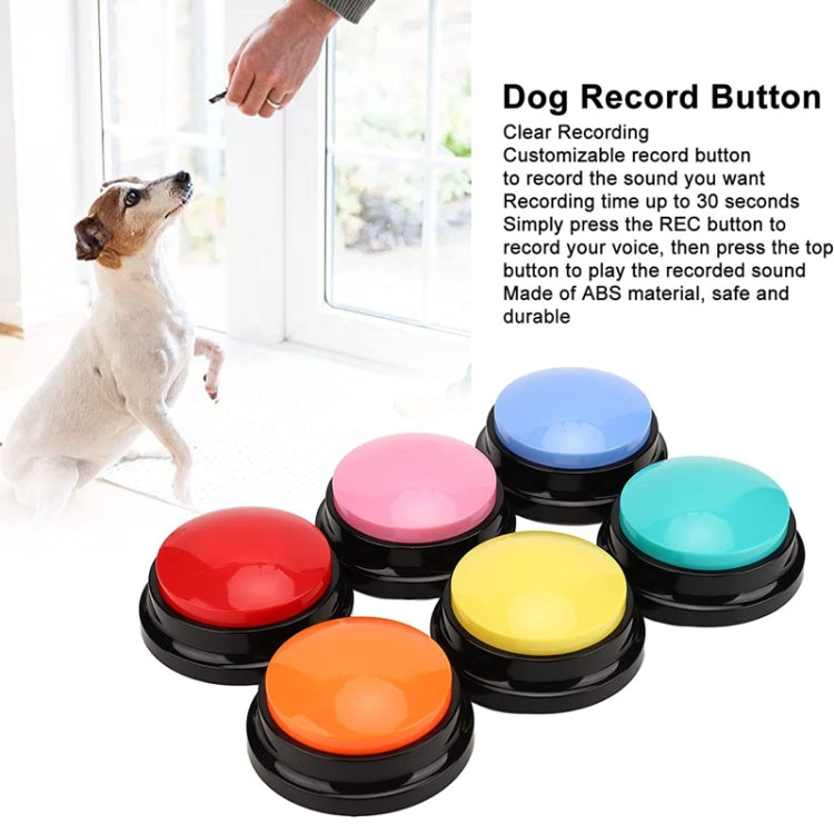 Pet Communication Button Dog Vocal Box Recording Vocalizer, Style: Recording Model(Lake Blue) - Training Aids by buy2fix | Online Shopping UK | buy2fix