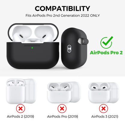 For AirPods Pro 2 AhaStyle PT187 Silicone One-Piece Protective Case With Lanyard Case(White) - For AirPods Pro 2 by AhaStyle | Online Shopping UK | buy2fix