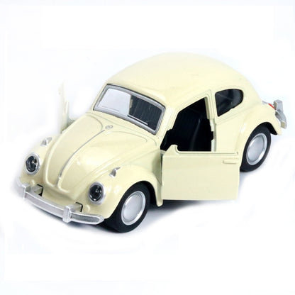 1:36 Beetle Classic Car Open Door Alloy Car Model Pull Back Children's Toy Car(Beige) - Model Toys by buy2fix | Online Shopping UK | buy2fix