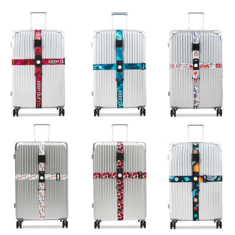 Luggage Cross Customs Lock Binding Strap, Color: Colorful Dragonfly (Ordinary) - Tapes & Ropes by buy2fix | Online Shopping UK | buy2fix