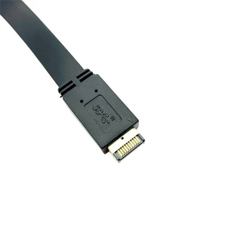 USB 3.1 Type-E To USB-C / Type-C Connector Front Panel Header 0.5m Low Profile Bracket - Cable & Adapters by buy2fix | Online Shopping UK | buy2fix