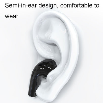 Transparent Semi-In-Ear Stereo Touch Waterproof Noise Reduction Bluetooth Earphones, Color: Black - Bluetooth Earphone by buy2fix | Online Shopping UK | buy2fix