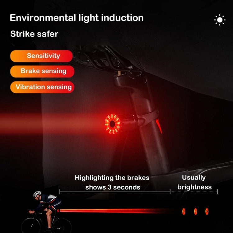 WEST BIKING Bicycle USB Charging Smart Brake Sensor Warning Tail Light(Sit Tube) - Taillights by WEST BIKING | Online Shopping UK | buy2fix