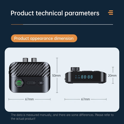 Digital Display Bluetooth 5.3 Audio Receiver Transmitter Support USB /TF Card MP3 Player - Audio Receiver Transmitter by buy2fix | Online Shopping UK | buy2fix