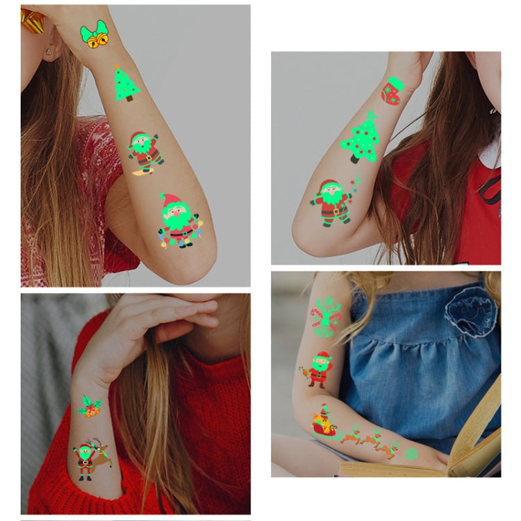 10pcs Christmas Glow Waterproof Cartoon Tattoo Sticker(WS-K121) - Christmas Others by buy2fix | Online Shopping UK | buy2fix