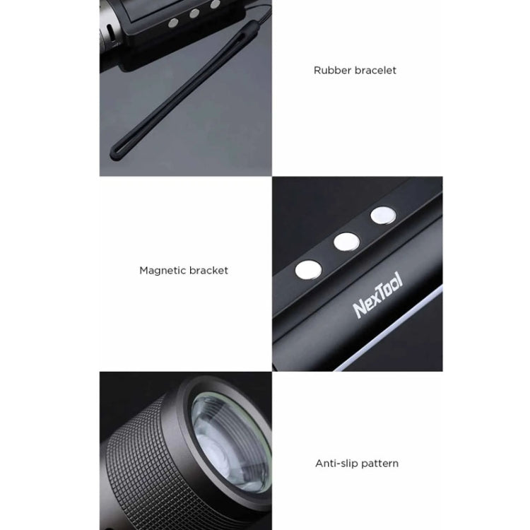 Nextool  6-In-1 Outdoor Emergency Flashlight  Zoomable Alarm Camping Work Light(Black) - LED Flashlight by Nextool | Online Shopping UK | buy2fix