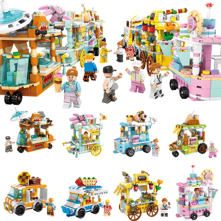 LELE BROTHER Children Assembling Mini City Street Scene Building Blocks, Style: 8613-4 Juice Car - Building Blocks by LELE BROTHER | Online Shopping UK | buy2fix