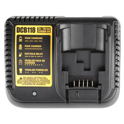 DCB118 For Dewalt 12V-20V Electric Tool Battery Charger, Plug: US (Black) - Electric Saws & Accessories by buy2fix | Online Shopping UK | buy2fix