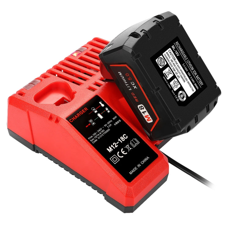 M12-18C For Milwaukee 18V Power Tools Battery Charger, Plug: US - Electric Saws & Accessories by buy2fix | Online Shopping UK | buy2fix