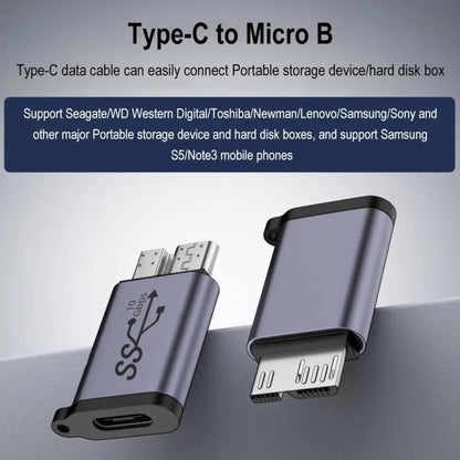 USB Male Transfer Micro B Male Adapter USB Link HDD Enclosure Interface Converter - Cable & Adapters by buy2fix | Online Shopping UK | buy2fix