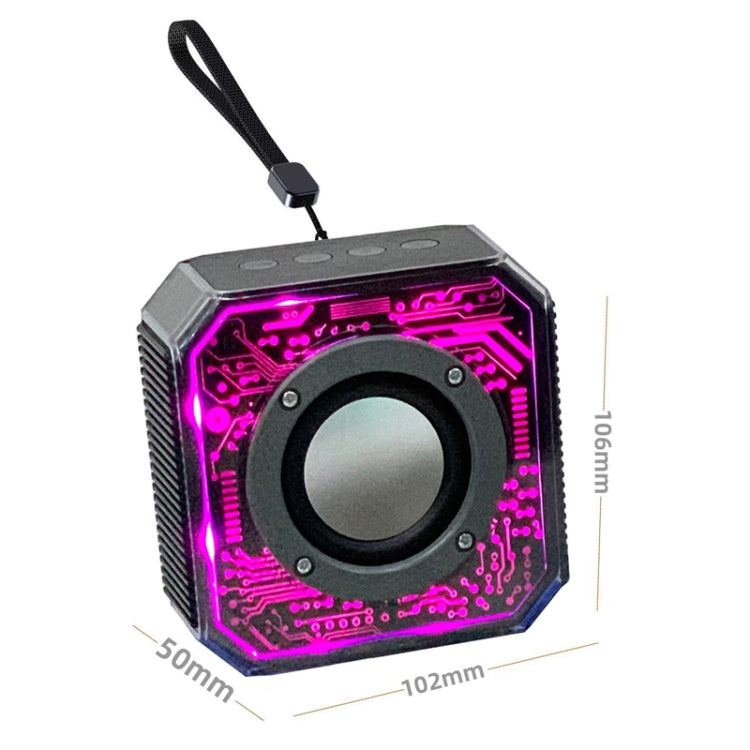 Transparent Mecha Small Steel Cannon Bluetooth Speaker Subwoofer With RGB Light(White) - Mini Speaker by buy2fix | Online Shopping UK | buy2fix