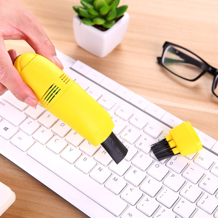 Mini USB Interface Keyboard Cleaning Brush Portable Computer Dust Remover(Yellow) - Mini Vacuum Cleaner by buy2fix | Online Shopping UK | buy2fix