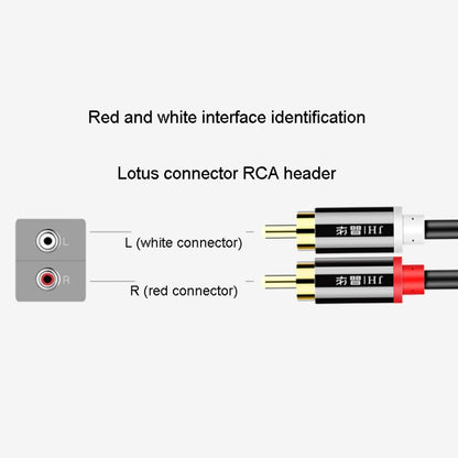 JINGHUA 2RCA Double Lotus Plug Audio Cable Left/Right Channel Stereo Amplifier Connection Wire, Length: 10m - RCA Cable by JINGHUA | Online Shopping UK | buy2fix