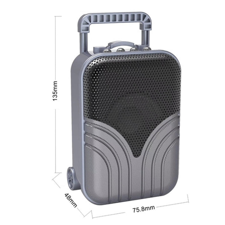 X1 Mini Trolley Case Bluetooth Speaker Retro Card Radio Portable Audio, Color: Deep Black - Mini Speaker by buy2fix | Online Shopping UK | buy2fix