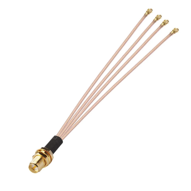 1 In 4 IPX To RPSMAK RG178 Pigtail WIFI Antenna Extension Cable Jumper(20cm) - Connectors by buy2fix | Online Shopping UK | buy2fix