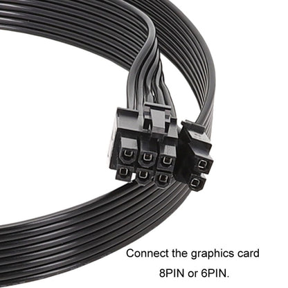 60cm For Corsair 18AWG Flat Cable Power Module Cable Graphics Card Module Cable 8Pin To 8Pin 6+2(Block Type) - Power Cord by buy2fix | Online Shopping UK | buy2fix