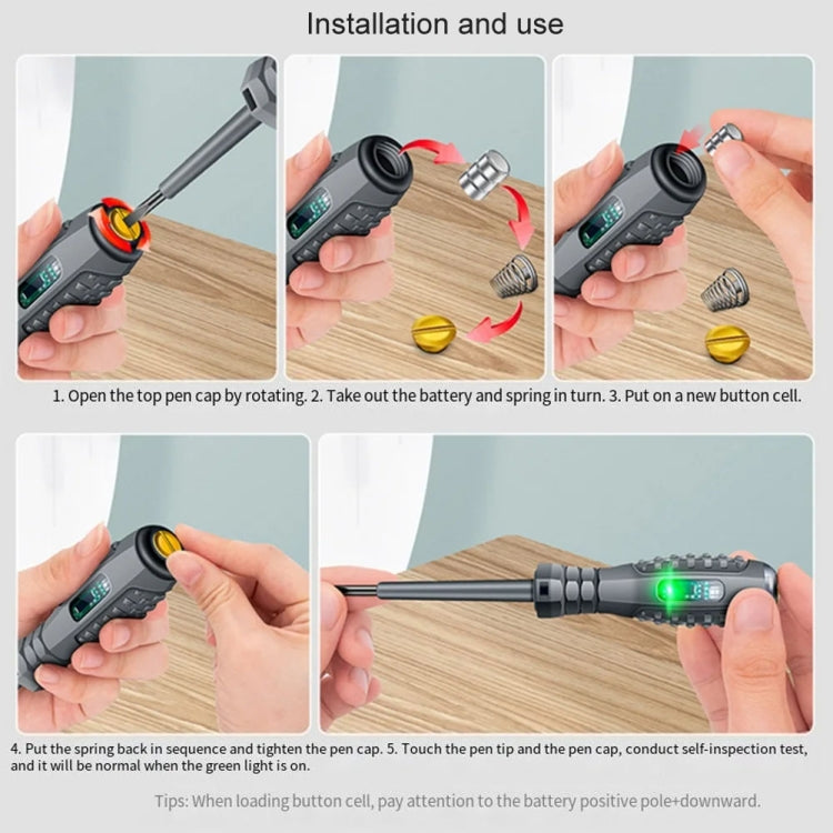 High Torque High Bright Electrician Tester Smart Test Breakpoint Specific Screwdriver(Phillips) - Voltage Detector by buy2fix | Online Shopping UK | buy2fix