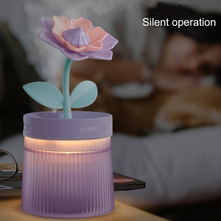 Flower Spray Hhydrating Colorful Atmosphere Light USB Aromatherapy Humidifier, Color: Gardenia Green - Air Purifiers & Accessories by buy2fix | Online Shopping UK | buy2fix