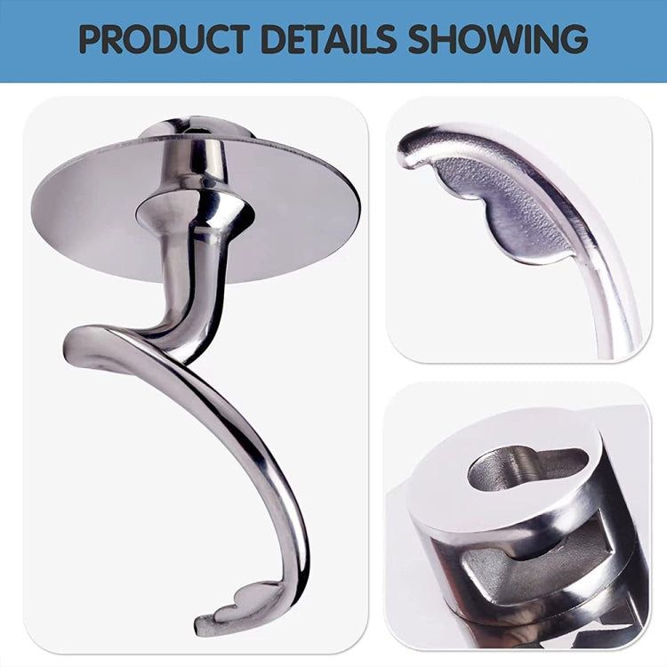 For KitchenAid Stand Mixer 4.5-5QT Stainless Steel Dough Hook Kitchen Machine Accessories - Kitchen Machine Accessories & Parts by buy2fix | Online Shopping UK | buy2fix