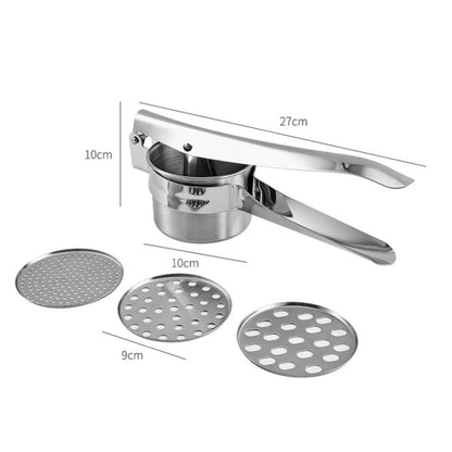 Stainless Steel Potato Press Manual Juicer Vegetable And Fruit Squeezer, Model: SJ-01 Bottom Hole - Stirrer & Squeezer by buy2fix | Online Shopping UK | buy2fix