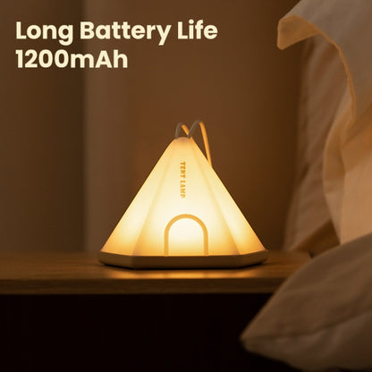 ZAY-L05 Tent-Shape USB Charging Timer Night Light Wild Camping Atmosphere Light(White) - Camping Lighting by buy2fix | Online Shopping UK | buy2fix