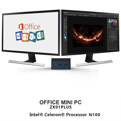 N100/DDR5 12th AlderLake-N100 Dual 4K60Hz Office And Home Mini PC, Spec: 12G+512G /US Plug - Windows Mini PCs by buy2fix | Online Shopping UK | buy2fix