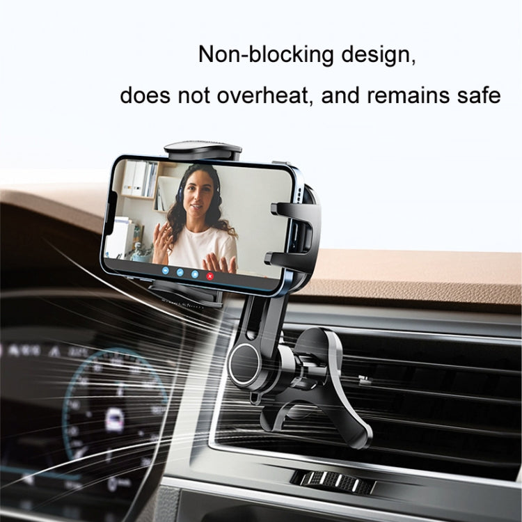 Car Air-conditioning Vent Y-shaped Base Mobile Phone Holder, Color: Tenth Generation Balck - Car Holders by buy2fix | Online Shopping UK | buy2fix