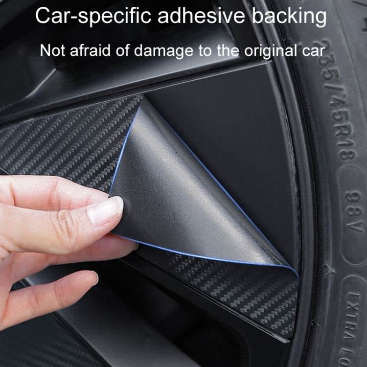 28pcs /Set For Tesla Model 3 Tire Sticker Modification Protective Film, Style: Carbon Fiber - Decorative Sticker by buy2fix | Online Shopping UK | buy2fix