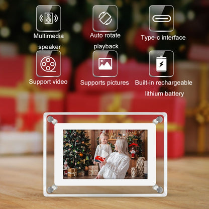 5 Inch HD Digital Photo Frame Crystal Advertising Player 1080P Motion Video Picture Display Player(EU Plug) - 1.5-7.0 inch by buy2fix | Online Shopping UK | buy2fix