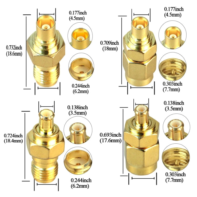 SMA Female To MCX Male High Frequency Coaxial Connector Antenna Rotating Joint - DVB-T & Simulation Antenna by buy2fix | Online Shopping UK | buy2fix