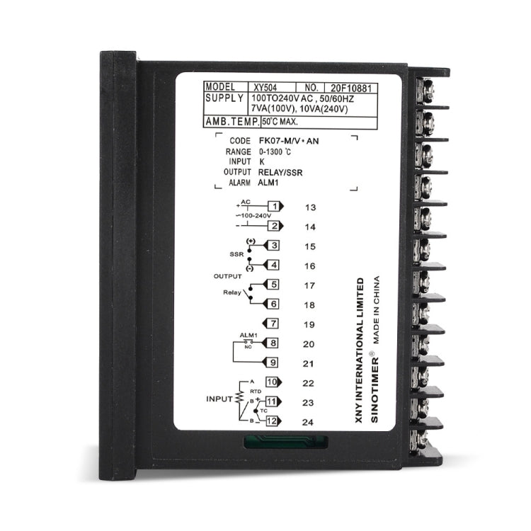 SINOTIMER XY504 Smart Temperature Control Instrument Short Case PID Heating Refrigeration Relay SSR Solid State Output - Thermostat & Thermometer by SINOTIMER | Online Shopping UK | buy2fix