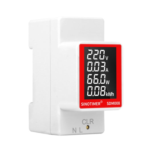 SINOTIMER SDM008 Rail Type AC Multifunctional Digital Voltage And Current Power Monitor - Current & Voltage Tester by SINOTIMER | Online Shopping UK | buy2fix
