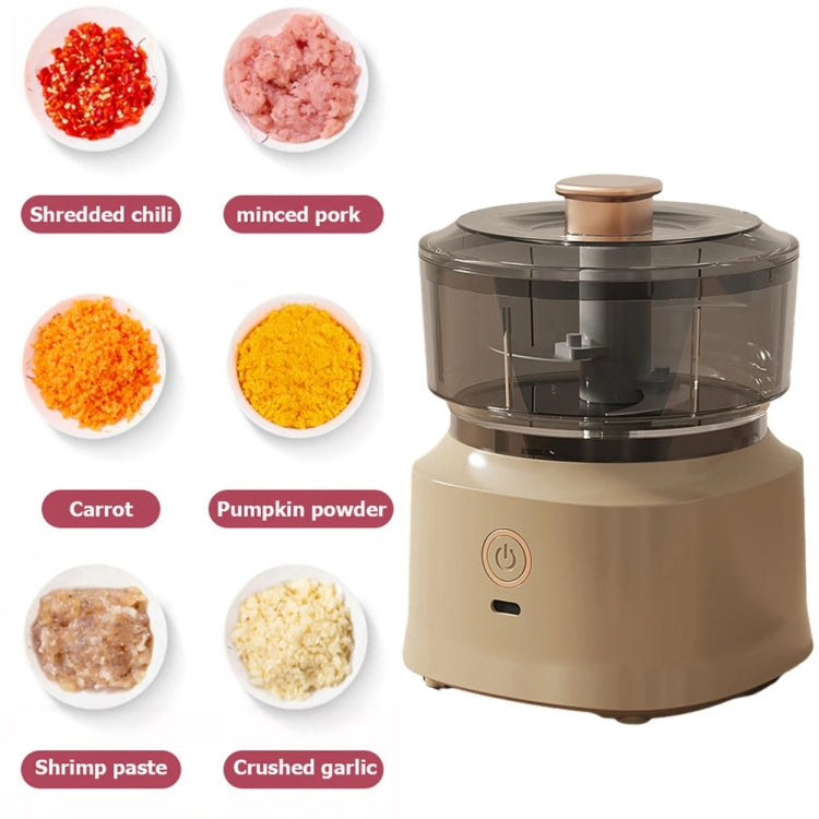 JRQ-01 Home Wireless Electric Meat Grinder Kitchen Garlic Pounder, Size: Double-click(Coffee) - Stirrer & Squeezer by buy2fix | Online Shopping UK | buy2fix