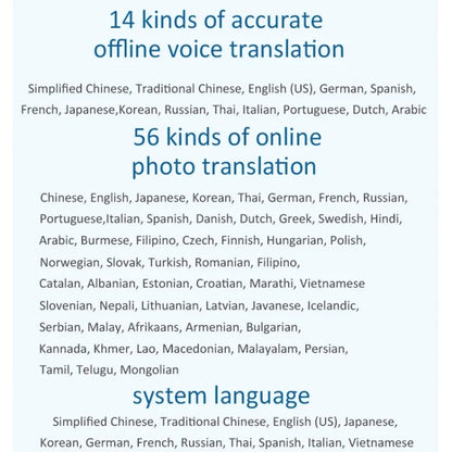 Hishell P40 Smart Translator 135 Languages Voice Intelligent Online Translation Machine Offline Multilanguage Speech Translate(Black) -  by Hishell | Online Shopping UK | buy2fix