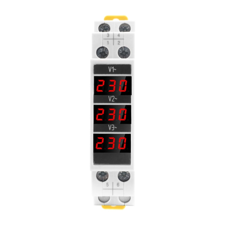 SINOTIMER SDM010 Modular Rail Type AC Three-Phase Digital Voltmeter Electronic Instrumentation - Current & Voltage Tester by SINOTIMER | Online Shopping UK | buy2fix