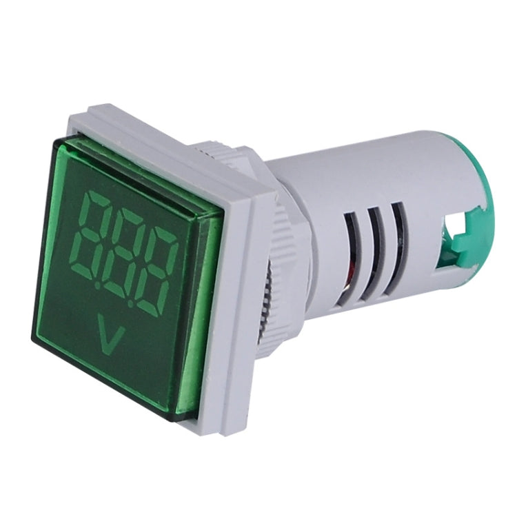 SINOTIMER ST17V AC Voltage Signal Indicator 22mm Square LED Digital Display Voltage Head AC 60-500V(04 Green) - Current & Voltage Tester by SINOTIMER | Online Shopping UK | buy2fix