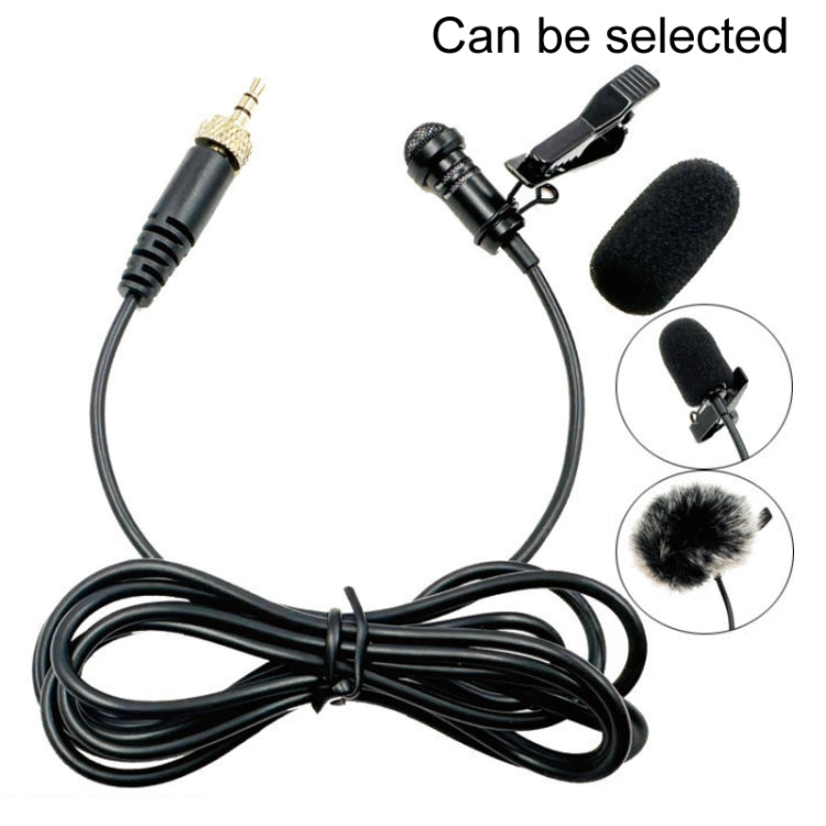 3.5mm Straight Internal Thread Plug Wireless Transmitting Lavalier Microphone, Length: 2m(Sponge Cover) - Microphone by buy2fix | Online Shopping UK | buy2fix