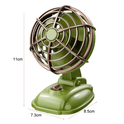 Mini Office Desktop Silent Electrical Fan Desktop Outdoor USB Retro Fan(Green) - Electric Fans by buy2fix | Online Shopping UK | buy2fix