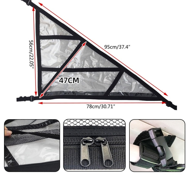 SUV Ceiling Storage Net Car Roof Mesh Storage Bag Suitable For 3-handle Models, Specification: Transparent PVC+Reinforcement Webbing - Stowing Tidying by buy2fix | Online Shopping UK | buy2fix