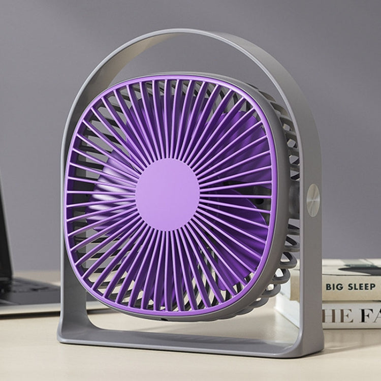 Lightweight USB Charging Nightlight Desktop Fan Summer Office Student Outdoor Multifunctional Small Fan(Purple) - Electric Fans by buy2fix | Online Shopping UK | buy2fix