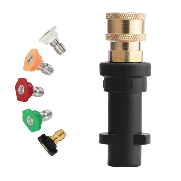 For Karcher K2-K7 Series High Pressure Washer Foam Lance Adapter, Specification: 1/4 Female Connector + 5 Nozzle - Car Washer & Accessories by buy2fix | Online Shopping UK | buy2fix