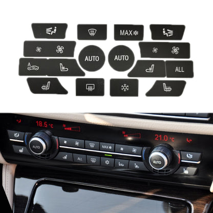 For BMW 5 Series/7 Series/X5/C6/F10/F01/F15 Air Conditioning Button Repair Sticker, Style: C 16pcs No OFF - Decorative Sticker by buy2fix | Online Shopping UK | buy2fix