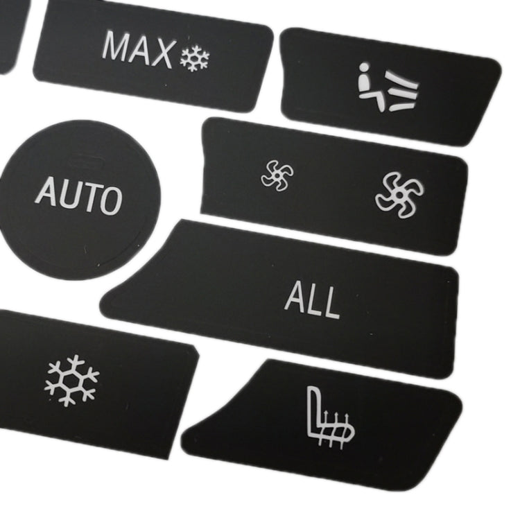 For BMW 5 Series/7 Series/X5/C6/F10/F01/F15 Air Conditioning Button Repair Sticker, Style: B 14pcs With OFF - Decorative Sticker by buy2fix | Online Shopping UK | buy2fix