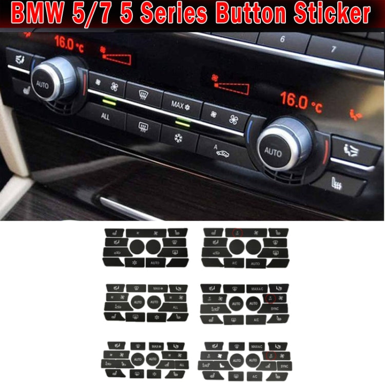 For BMW 5 Series/7 Series/X5/C6/F10/F01/F15 Air Conditioning Button Repair Sticker, Style: C 16pcs With OFF - Decorative Sticker by buy2fix | Online Shopping UK | buy2fix