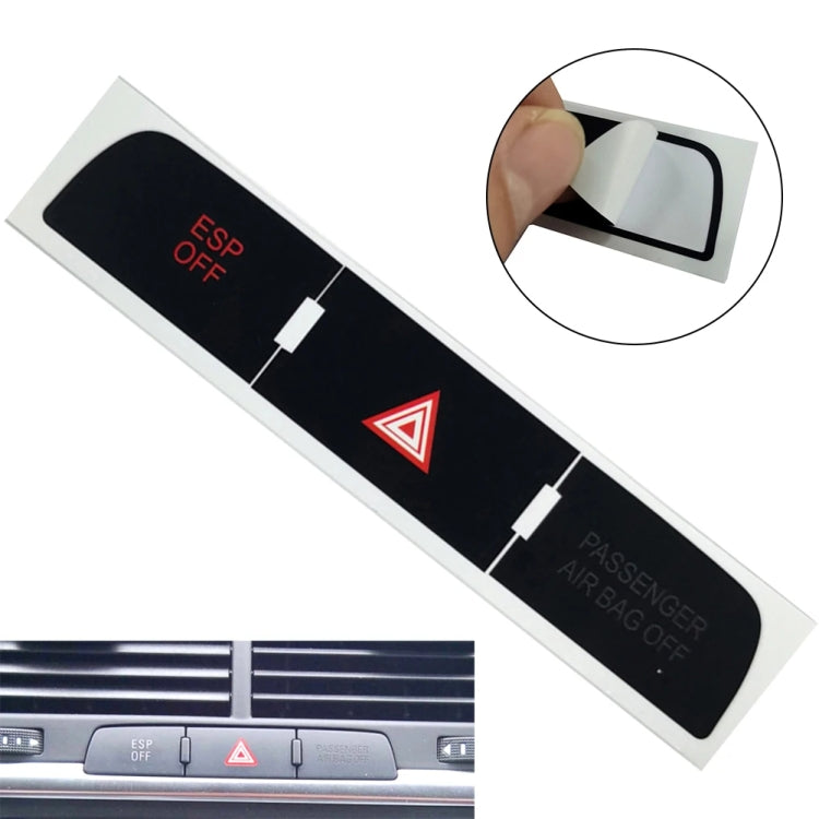 For Audi Q7 Emergency/Double Flash Button Repair Sticker - Decorative Sticker by buy2fix | Online Shopping UK | buy2fix