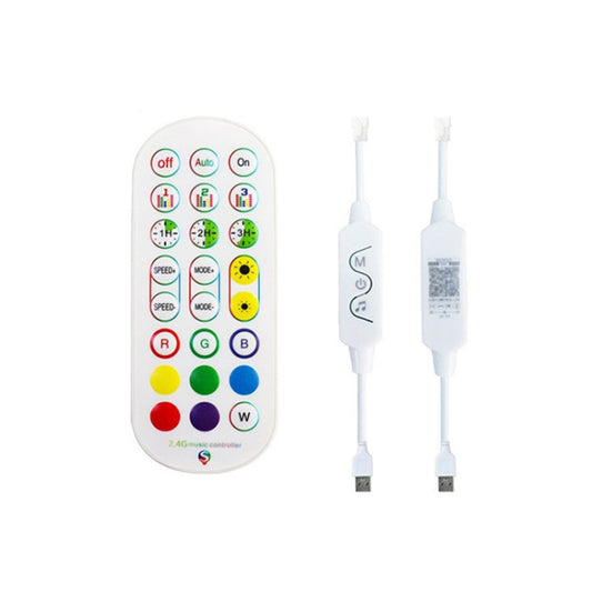 24-Key 2.4G Smart Colorful Running Water LED Light Strip Controller(White) - LED Controller by buy2fix | Online Shopping UK | buy2fix